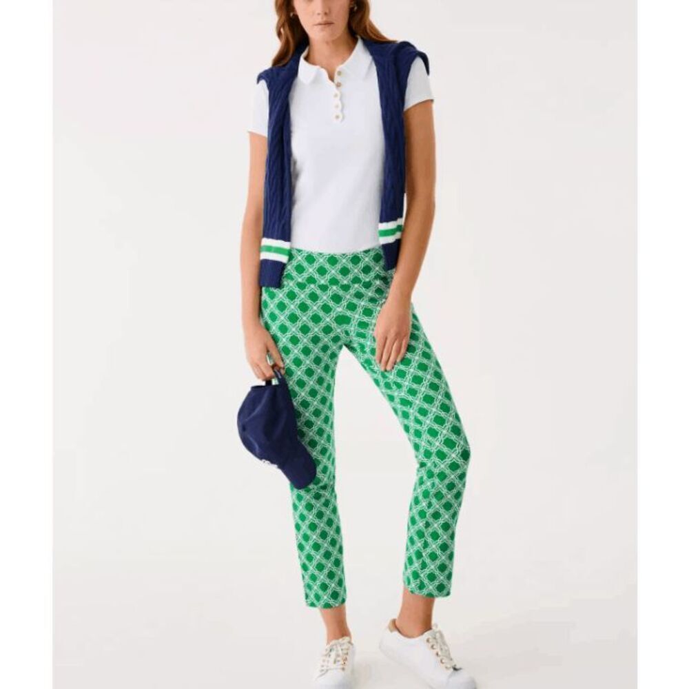 NWT Lilly Pulitzer UPF 50+ Luxletic 28" Corso Kick Flare Pant- Bamboo Green Boo